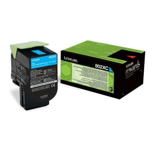 Lexmark tonera kasetne zils (80C2XC0 / 802XC) (Atgriezt, high capacity)