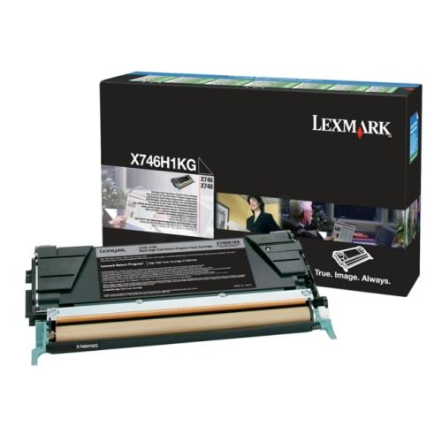Lexmark tonera kasetne melns (X746H1KG / 0X746H1KG) (Atgriezt)