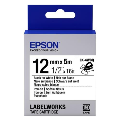 Epson etiķetes melns / balts (C53S654024 / LK4WBQ)