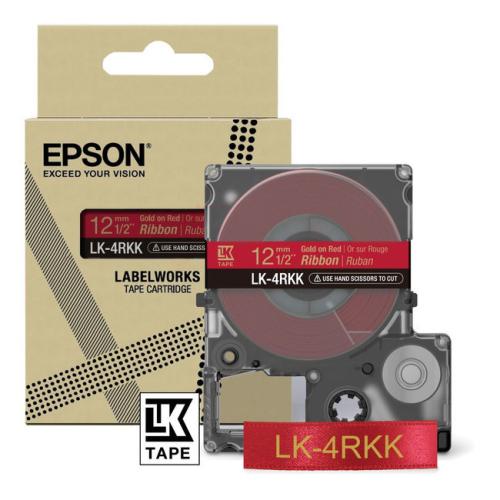 Epson etiķetes sarkans / zelts (C53S654033 / LK4RKK)