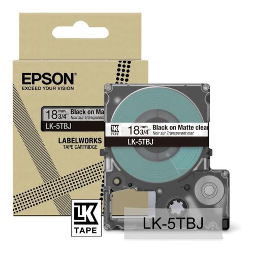 Epson etiķetes melns / caurspīdīgs (C53S672066 / LK5TBJ)