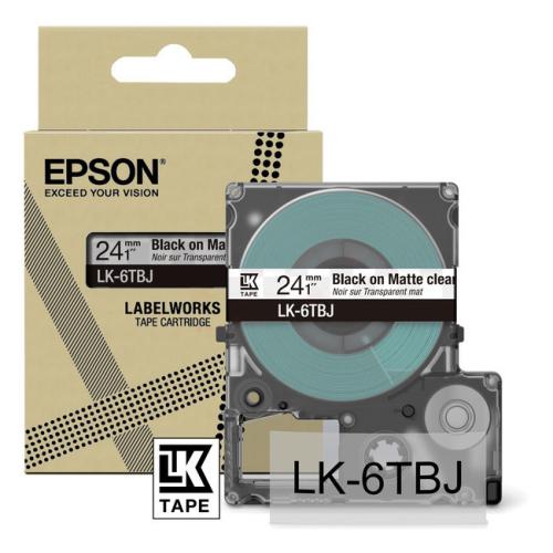 Epson etiķetes melns / caurspīdīgs (C53S672067 / LK6TBJ)