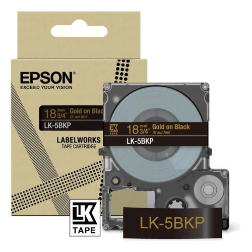 Epson etiķetes melns / zelts (C53S672095 / LK5BKP)