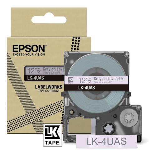 Epson etiķetes gray/purple (C53S672107 / LK4UAS)