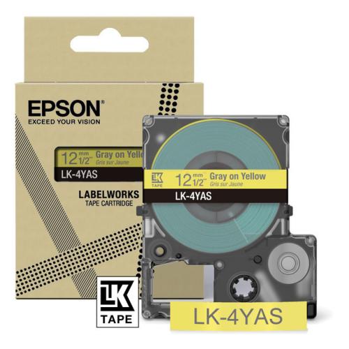 Epson etiķetes gray/yellow (C53S672104 / LK4YAS)
