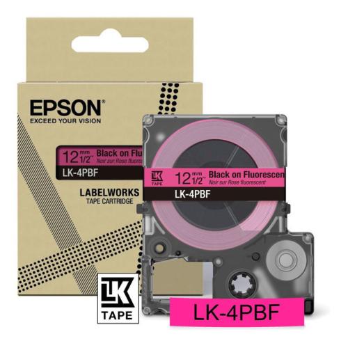 Epson etiķetes black/rozā (C53S672100 / LK4PBF)