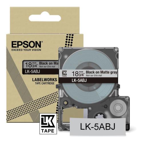 Epson etiķetes melns / pelēks (C53S672087 / LK5ABJ)