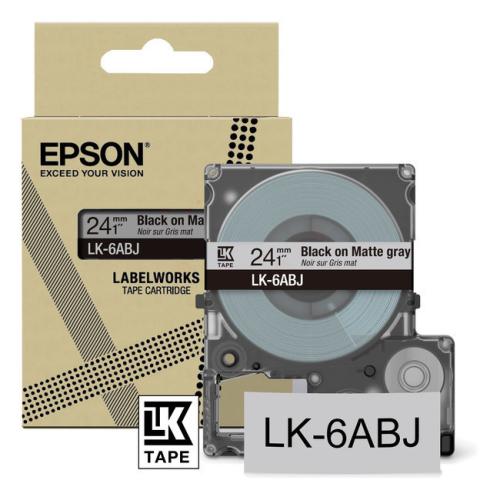 Epson etiķetes melns / pelēks (C53S672088 / LK6ABJ)