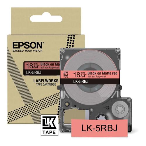 Epson etiķetes melns / sarkans (C53S672072 / LK5RBJ)