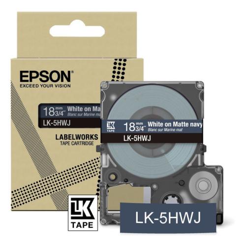 Epson etiķetes zils / balts (C53S672085 / LK5HWJ)