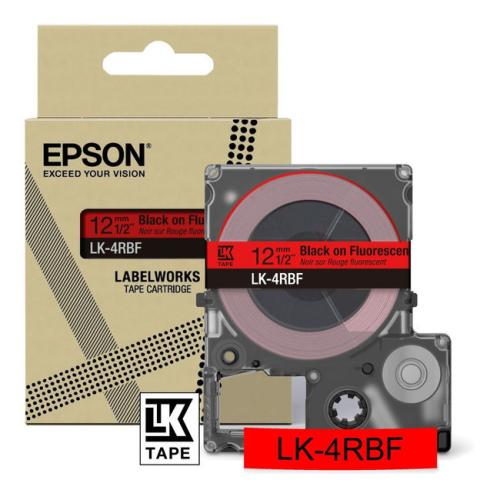 Epson etiķetes melns / sarkans (C53S672099 / LK4RBF)