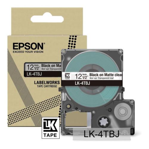 Epson etiķetes melns / caurspīdīgs (C53S672065 / LK4TBJ)