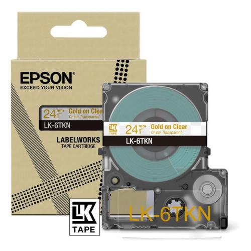 Epson etiķetes caurspīdīgs/zelts (C53S672098 / LK6TKN)