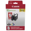 Canon tintes kasetne / fotopapīrs melns / krāsa (6205C004 / PG585CL586) (Divkāršs iepakojums, multipack)